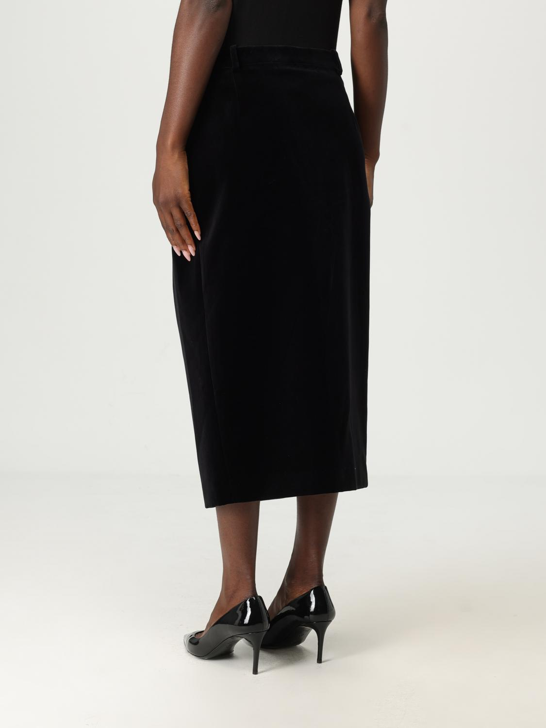 [Saint Laurent] Long skirt FW25 826769Y580T 1000