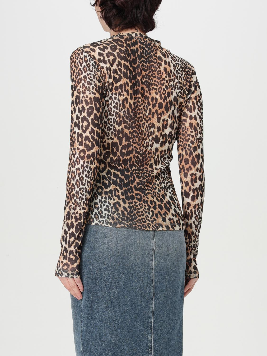 [GANNI] T-shirts Long Sleeve FW25 T4208 943