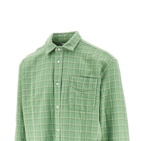 [foret] Shirts Long Sleeve SS26 F1039.VIBRANT MOSS CHECK-VIBRANT MOSS CHECK