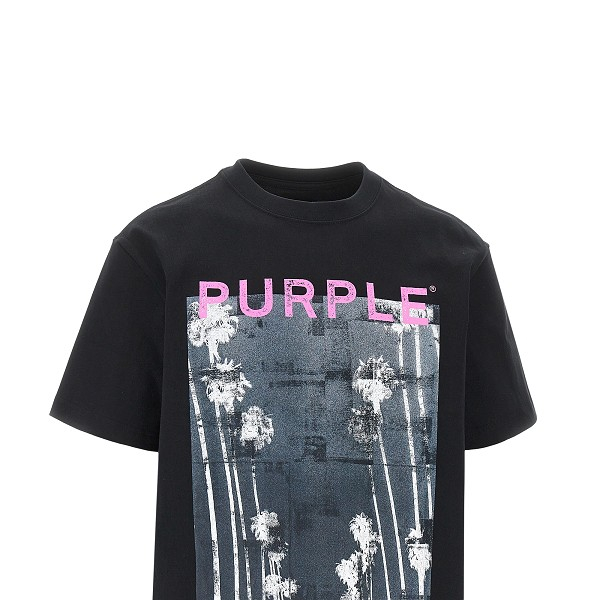 [Purple Brand] T-shirts Short Sleeve SS26 P117-HBDC226.BLACK-BLACK