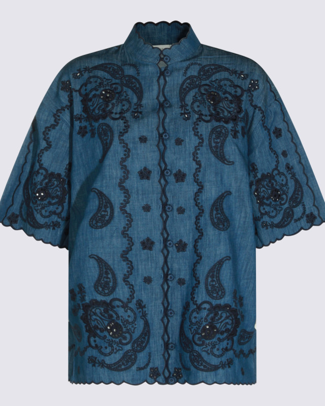 [Zimmermann] Shirts Short Sleeve FW26 8360TSS261RWBLU
