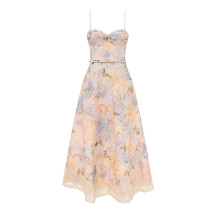 [Zimmermann] Sleeveless dress FW26 0324DF261BLHYD BLUE HYDRANGEA