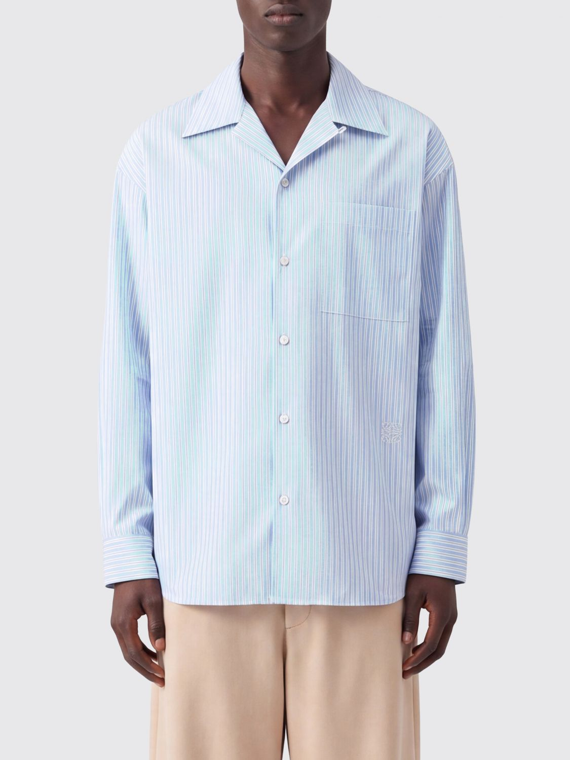[Loewe] Shirts Long Sleeve SS26 H526Y05XAI WHITENAVY