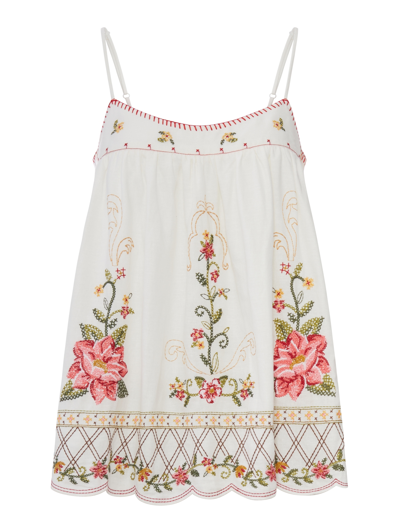 [Farm Rio] Sleeveless dress FW26 355785L0025 OFFWHITE