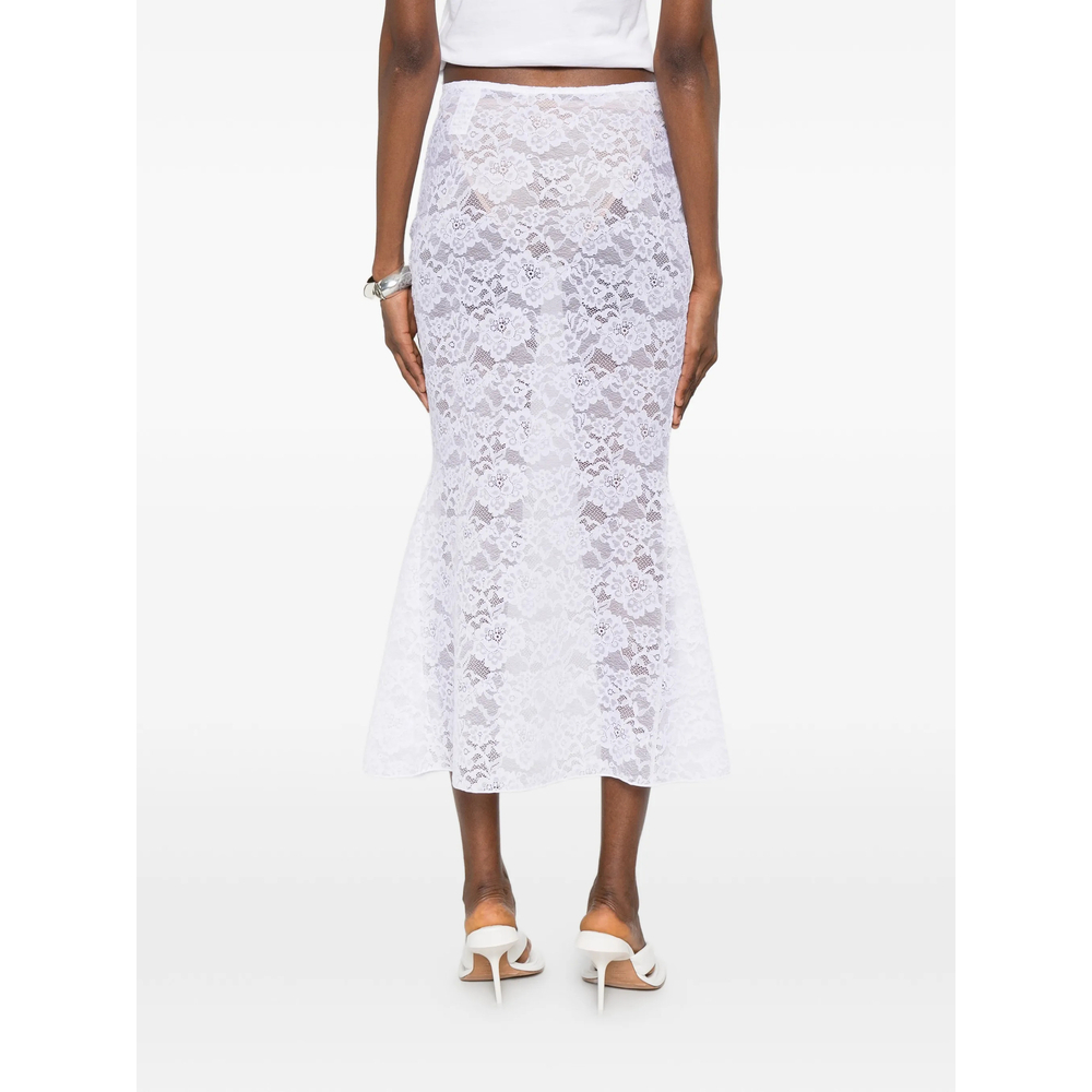 [OSEREE] Long skirt SS26 BFSF268 FULL LACE WHITE