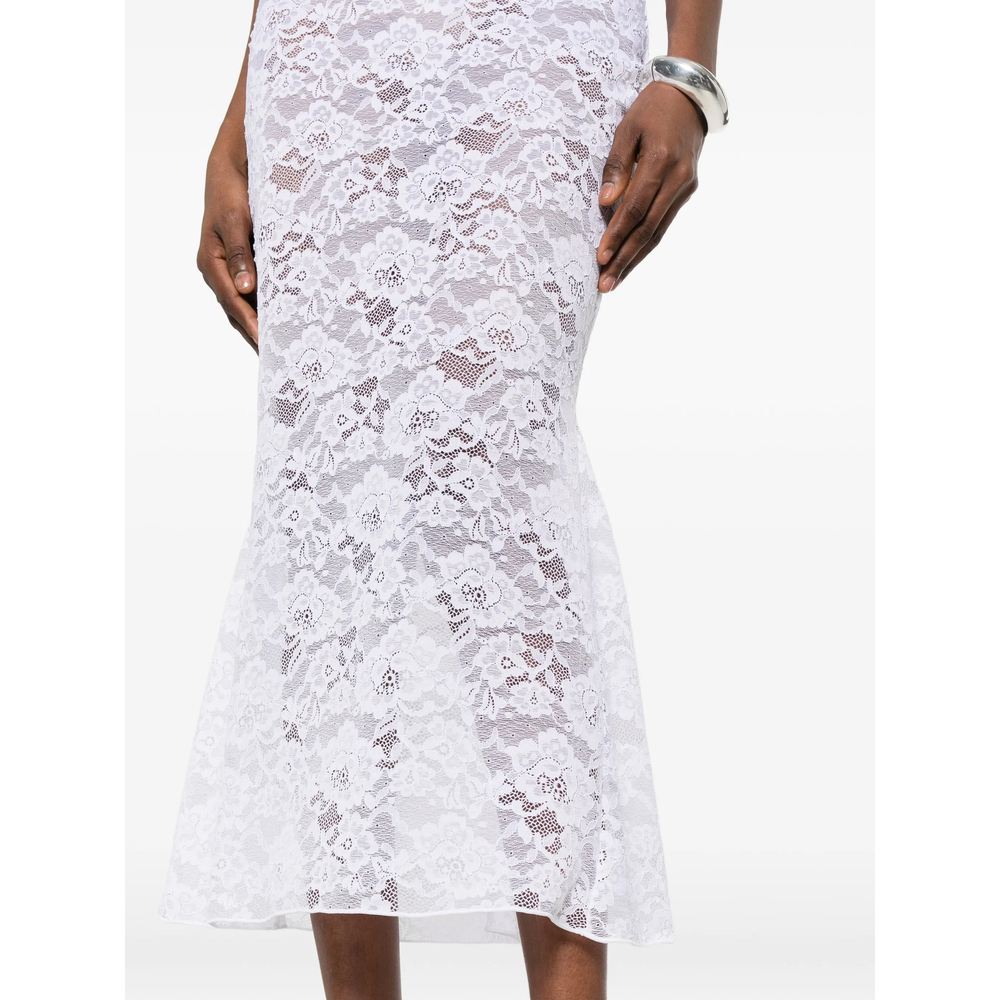 [OSEREE] Long skirt SS26 BFSF268 FULL LACE WHITE
