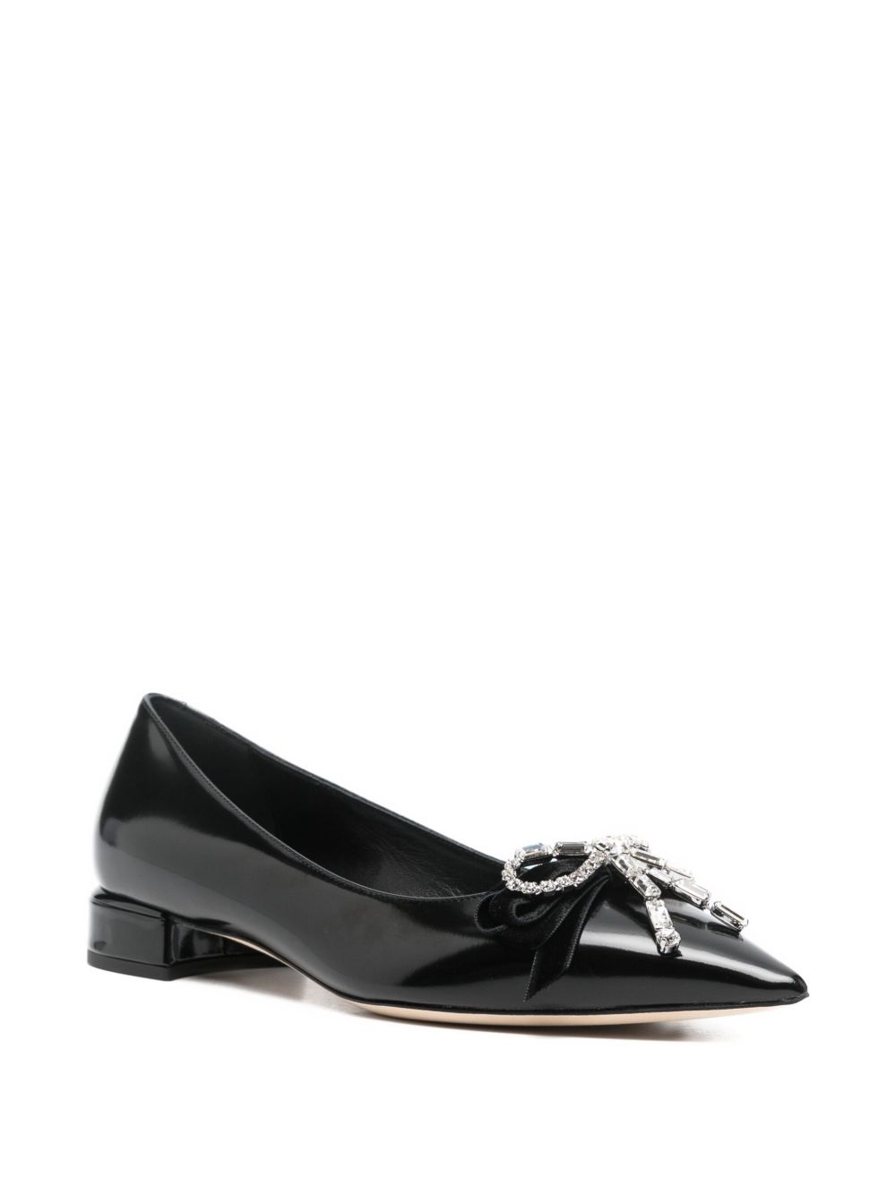 JIMMY CHOO AURIAFLAT BSVBLACK/CRYSTAL