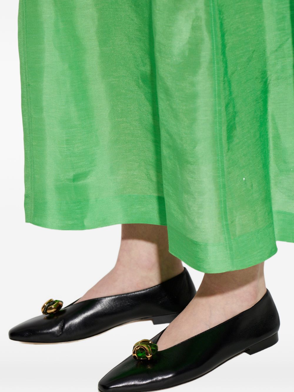 JIMMY CHOO MARGOTFLAT EPFBLACK/CLOVER