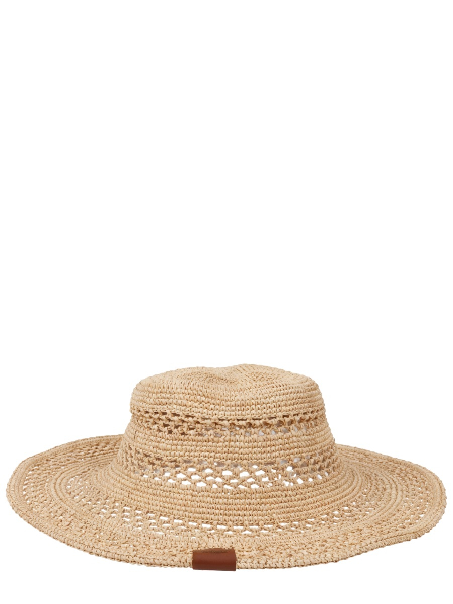 [RUSLAN BAGINSKIY] Cap SS26 BCT036SS26_STR-KN-DRK-FLTLNATURALSTRAW
