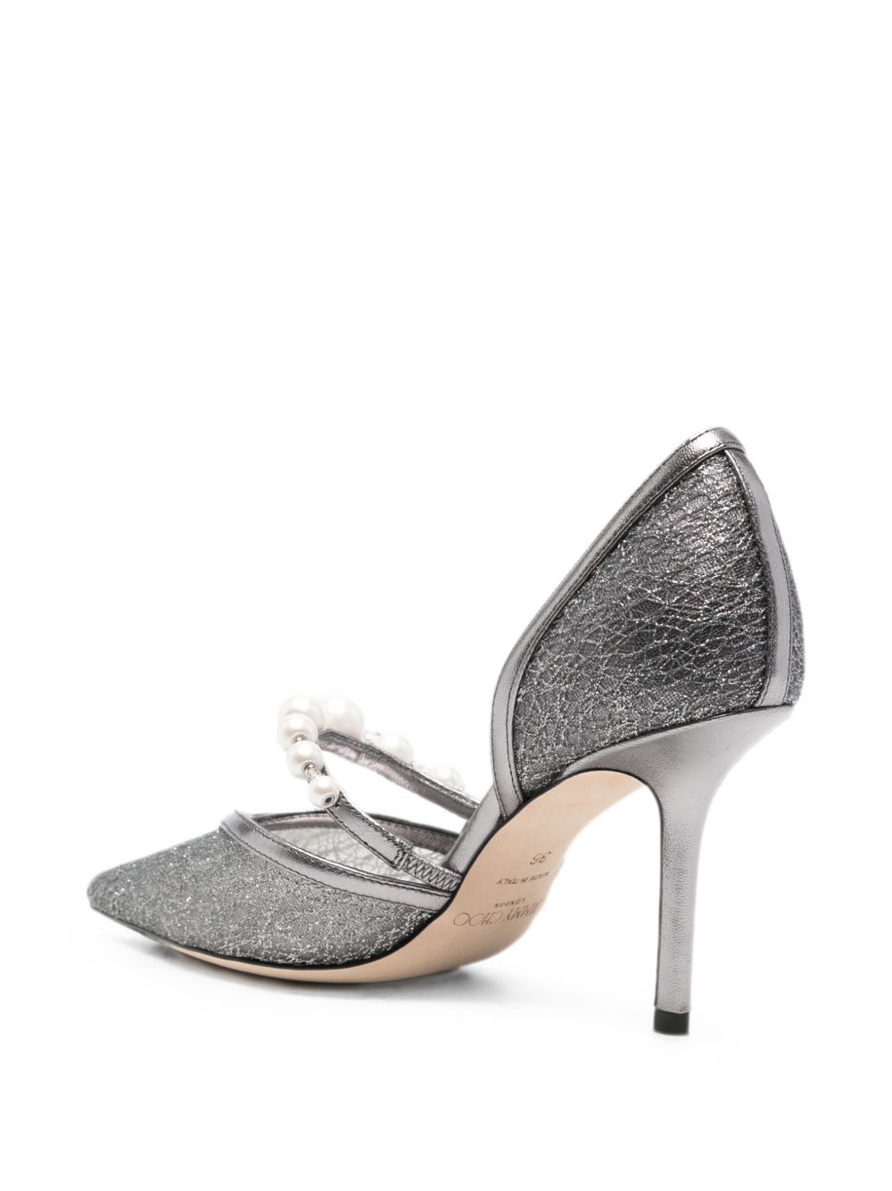 JIMMY CHOO AURELIE85 QKGANTHRACITE/WHITE