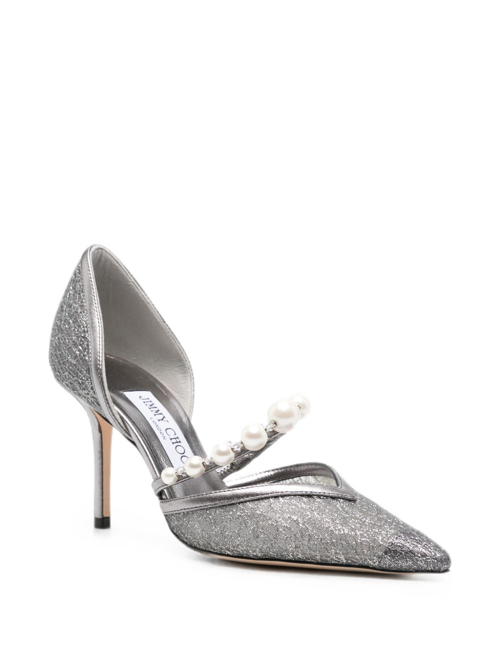 JIMMY CHOO AURELIE85 QKGANTHRACITE/WHITE