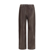 Straight-leg leather Pants
