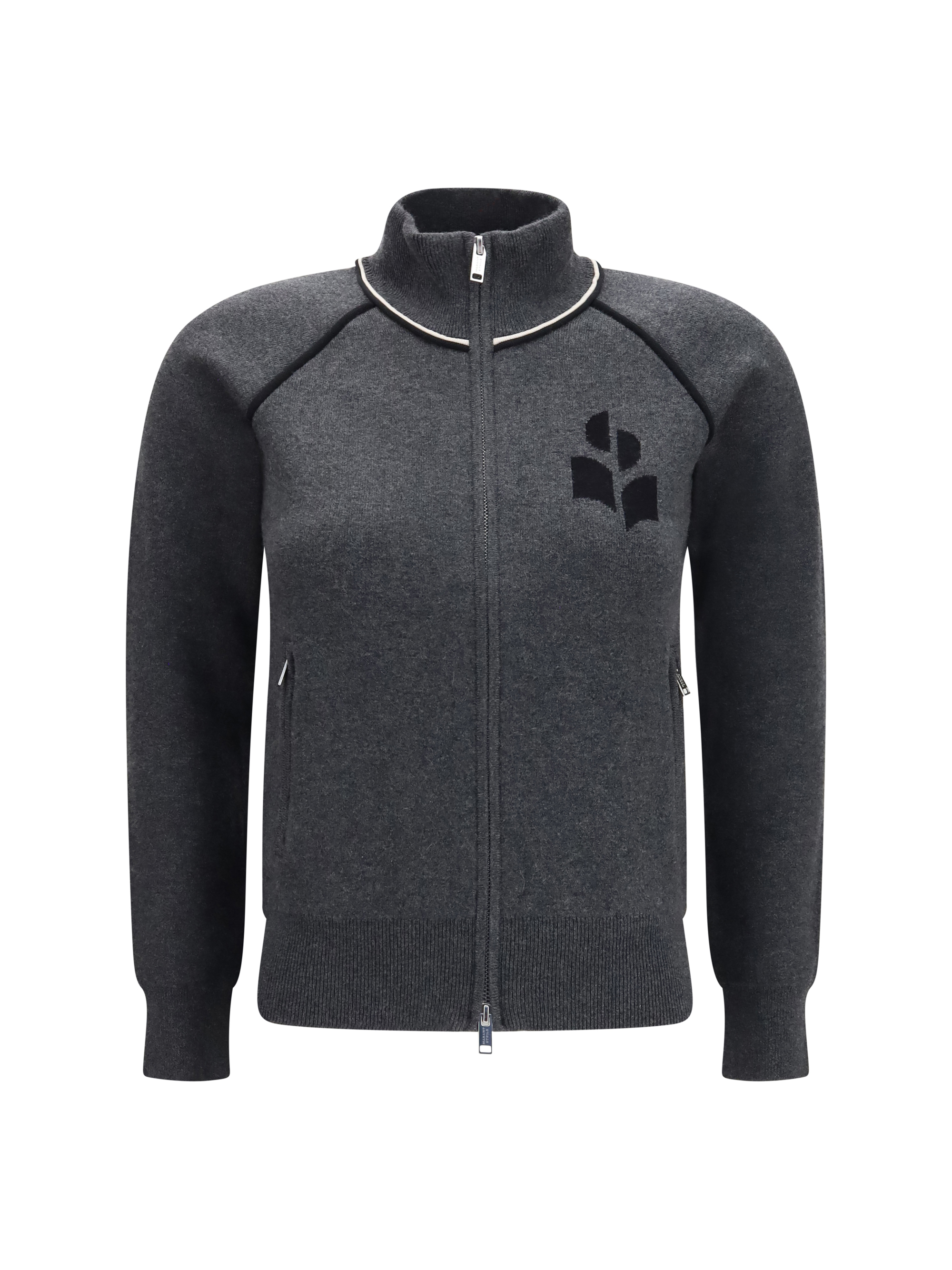 Lanya logo and zip Cardigan