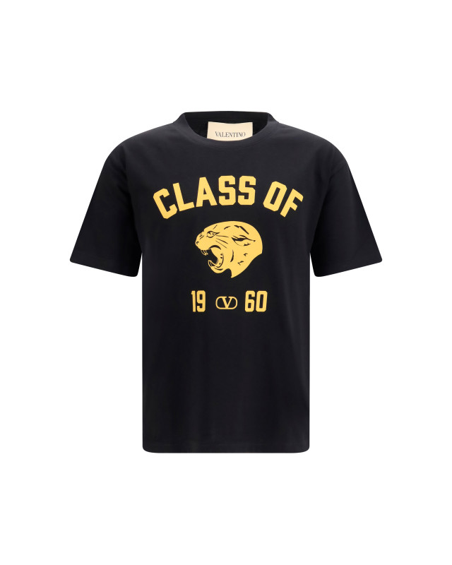Panther print cotton T-shirt
