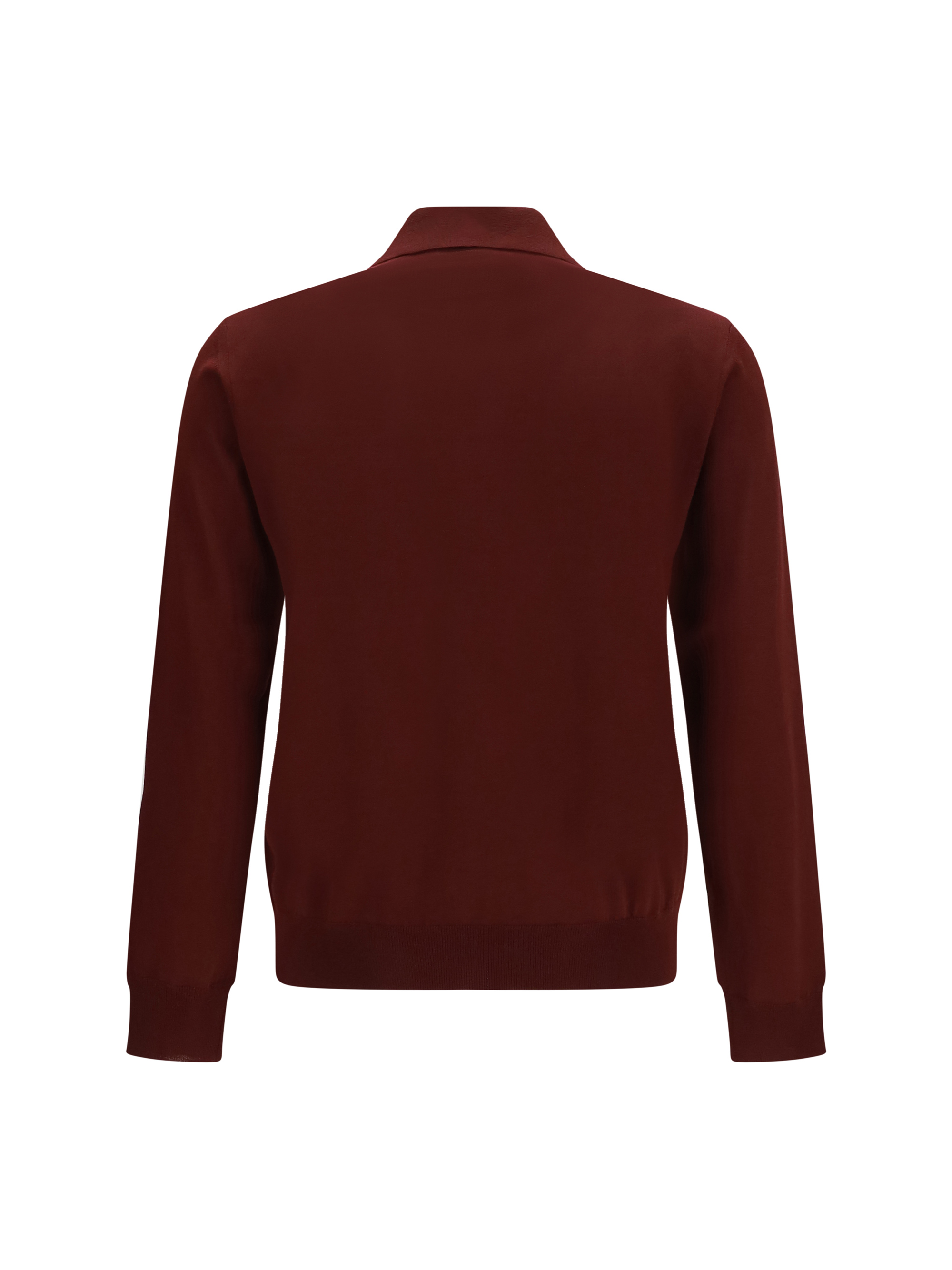 Long-sleeve wool Polo with VLogo