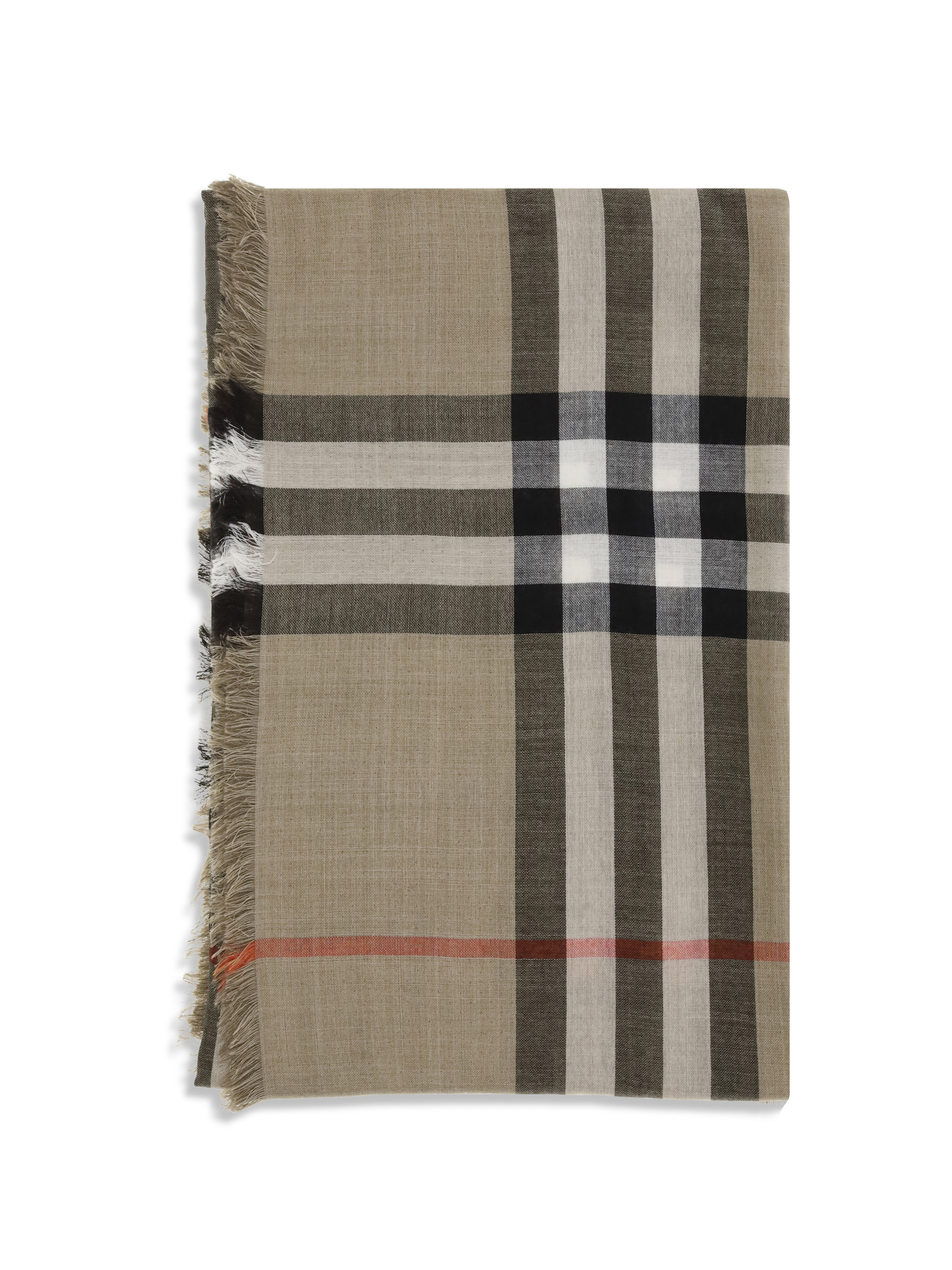 Check reversible wool and silk Scarf