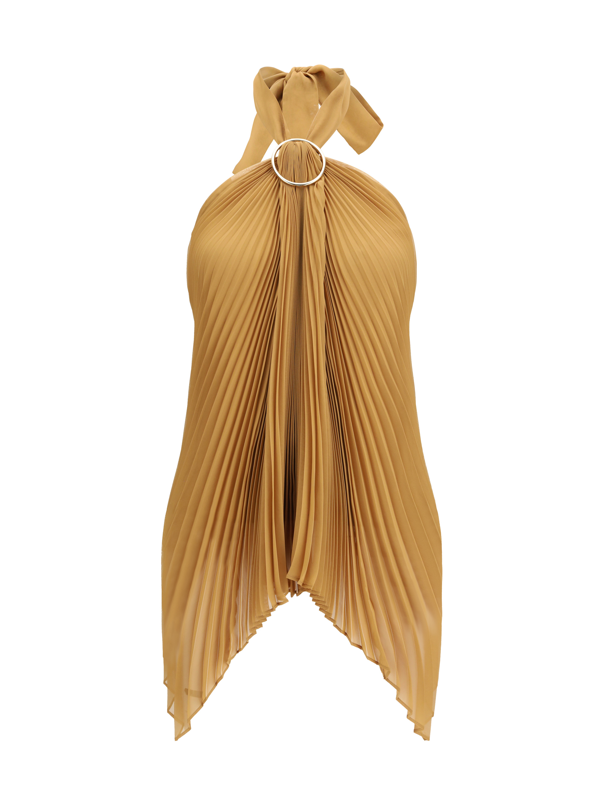 Plissé chiffon Top