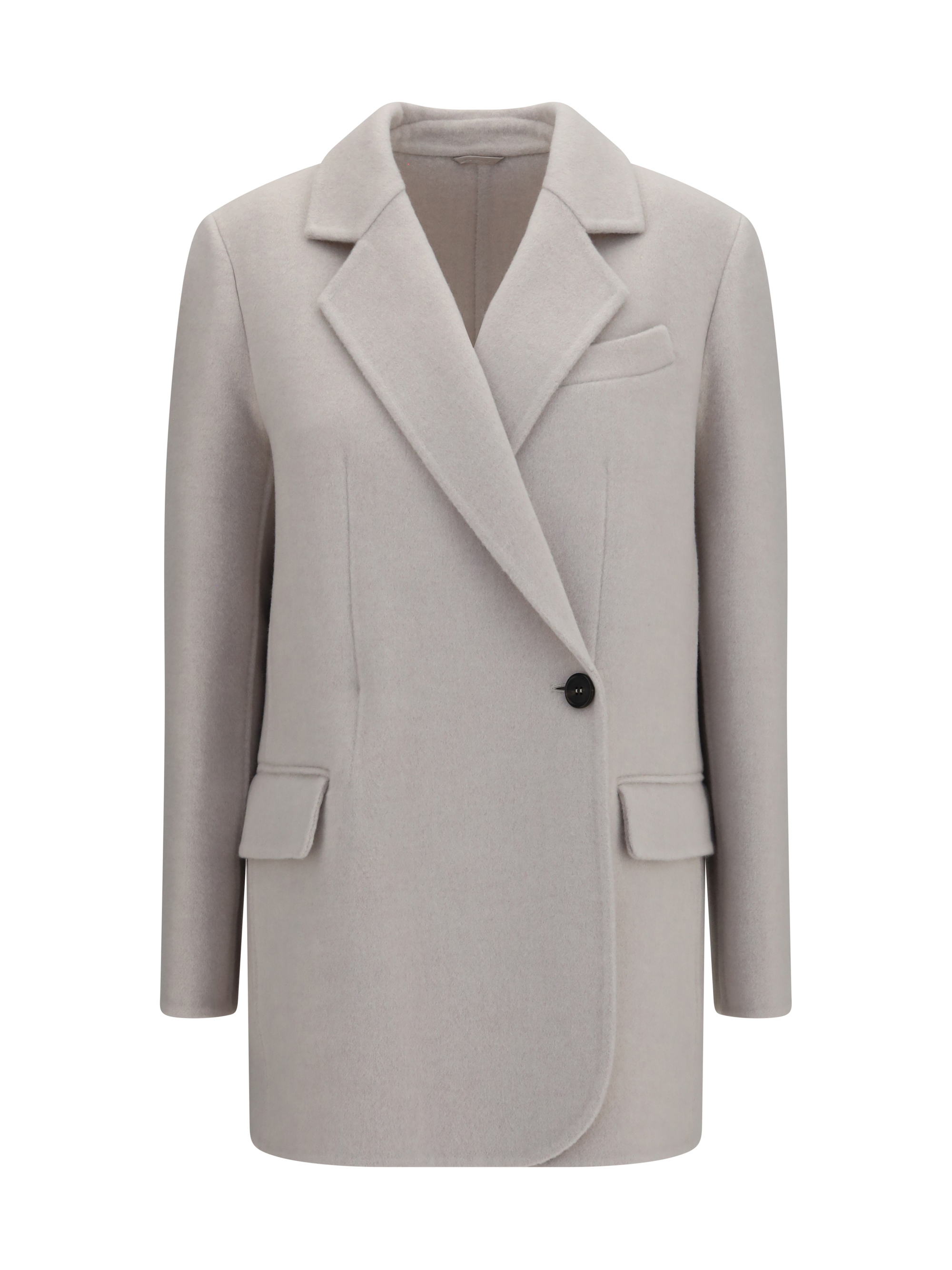 Single-breasted wool and cashmere Jacket