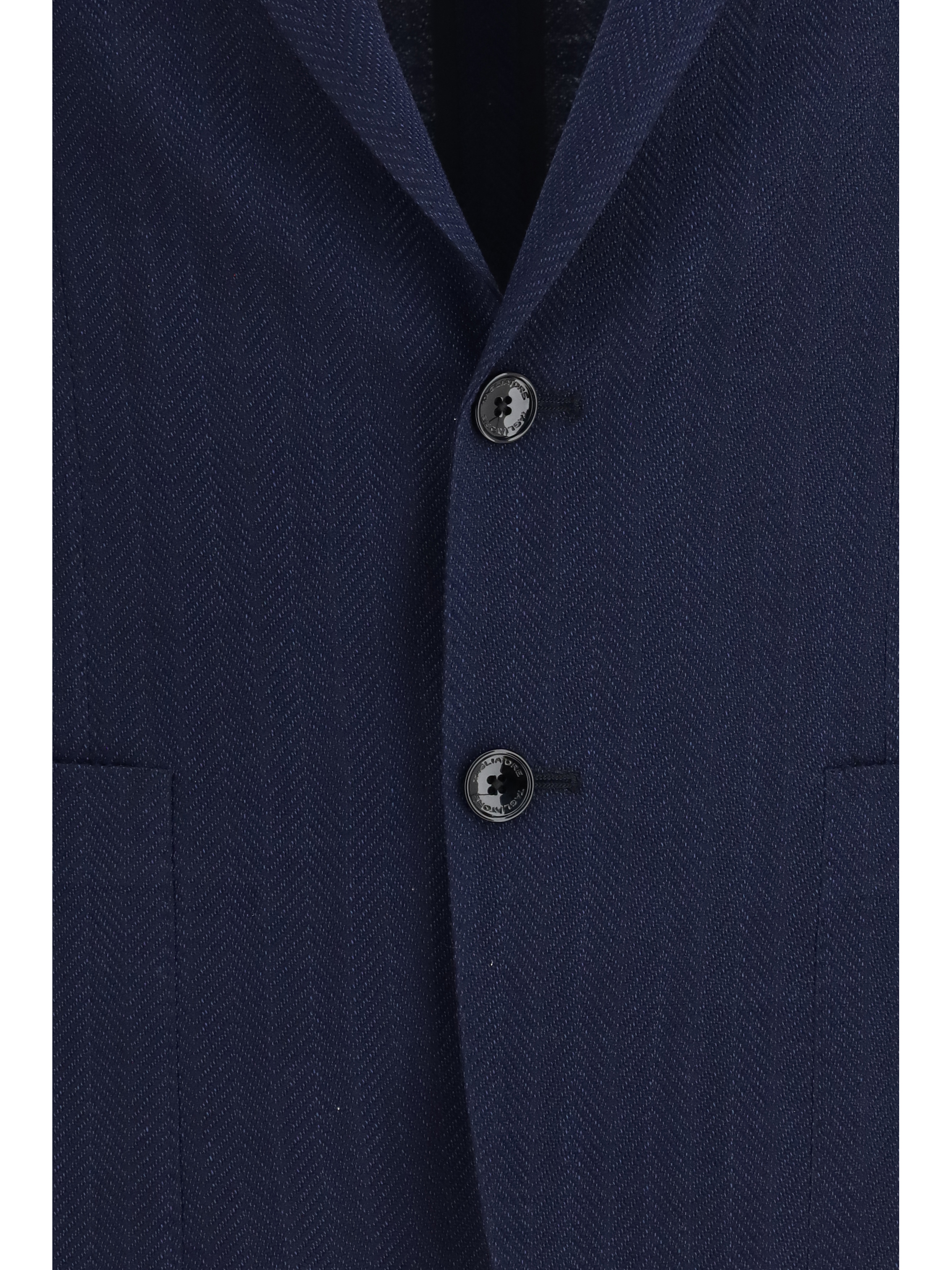 Single-breasted Jacket in herringbone fabric