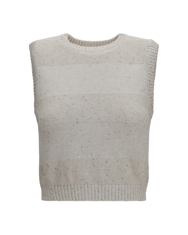 Knit and sequin Vest