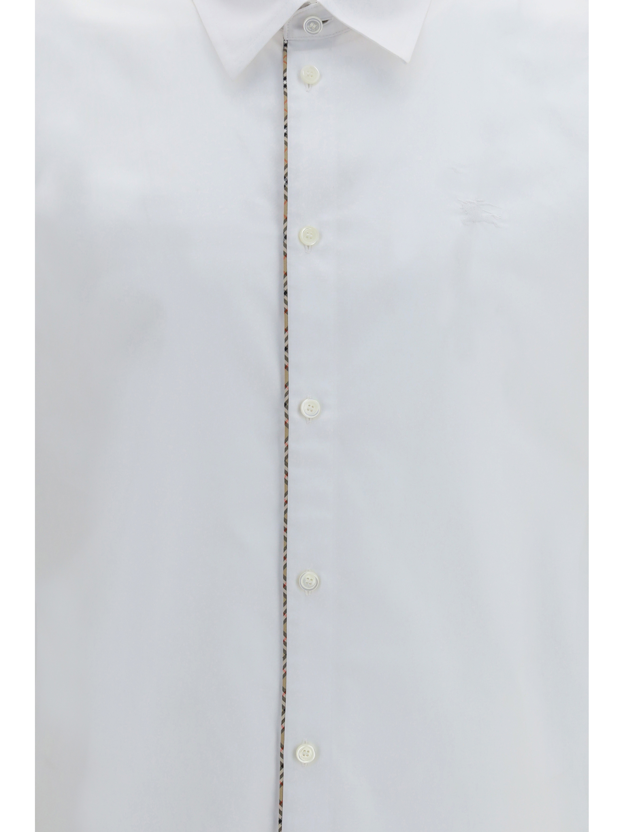 Cotton Shirt with Check trims
