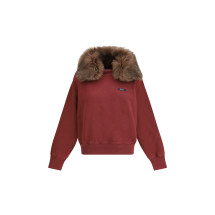 Sweatshirt with a shearling collar