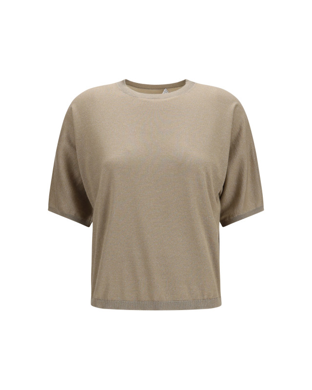 Short-sleeve cashmere and silk Sweater