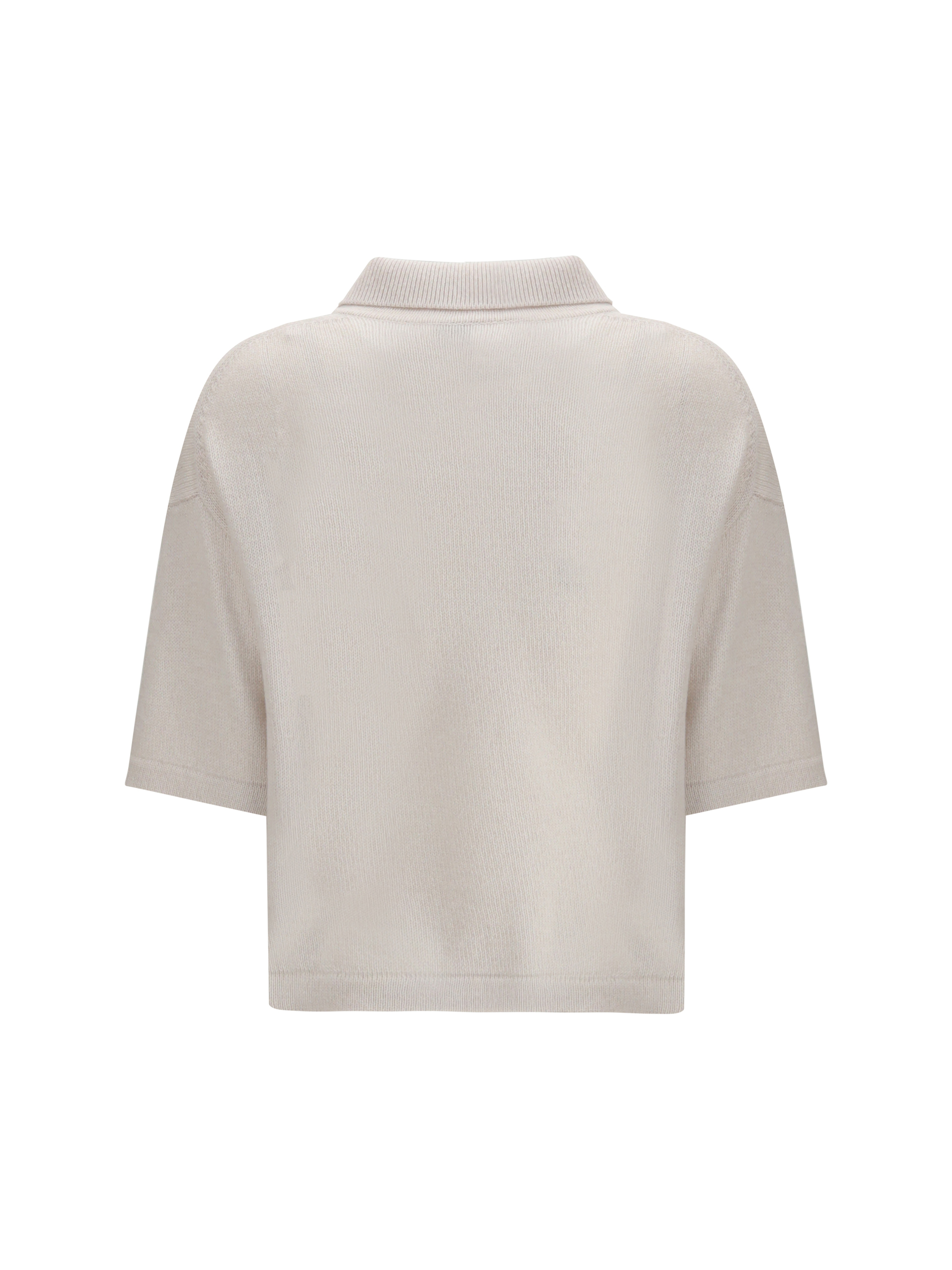 Short-sleeve polo neck Sweater