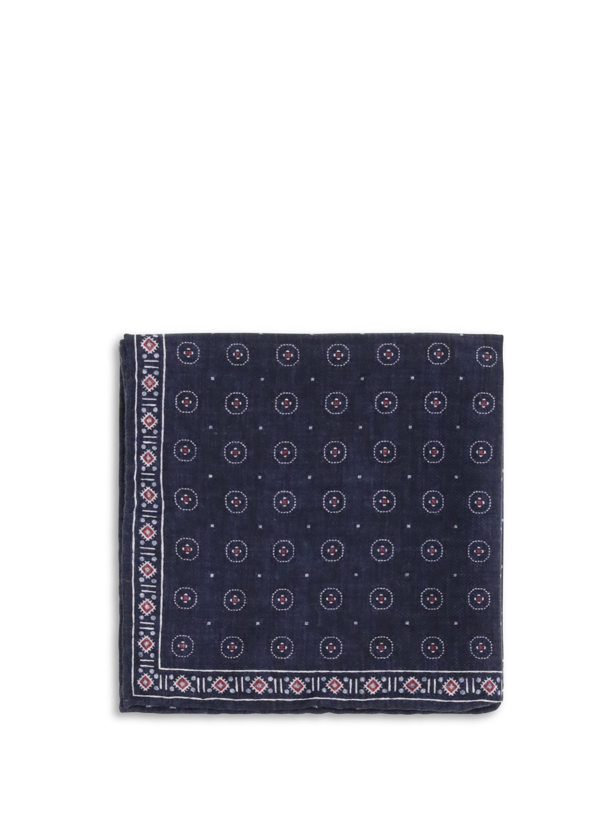Ethnic-patterned silk Pocket Square