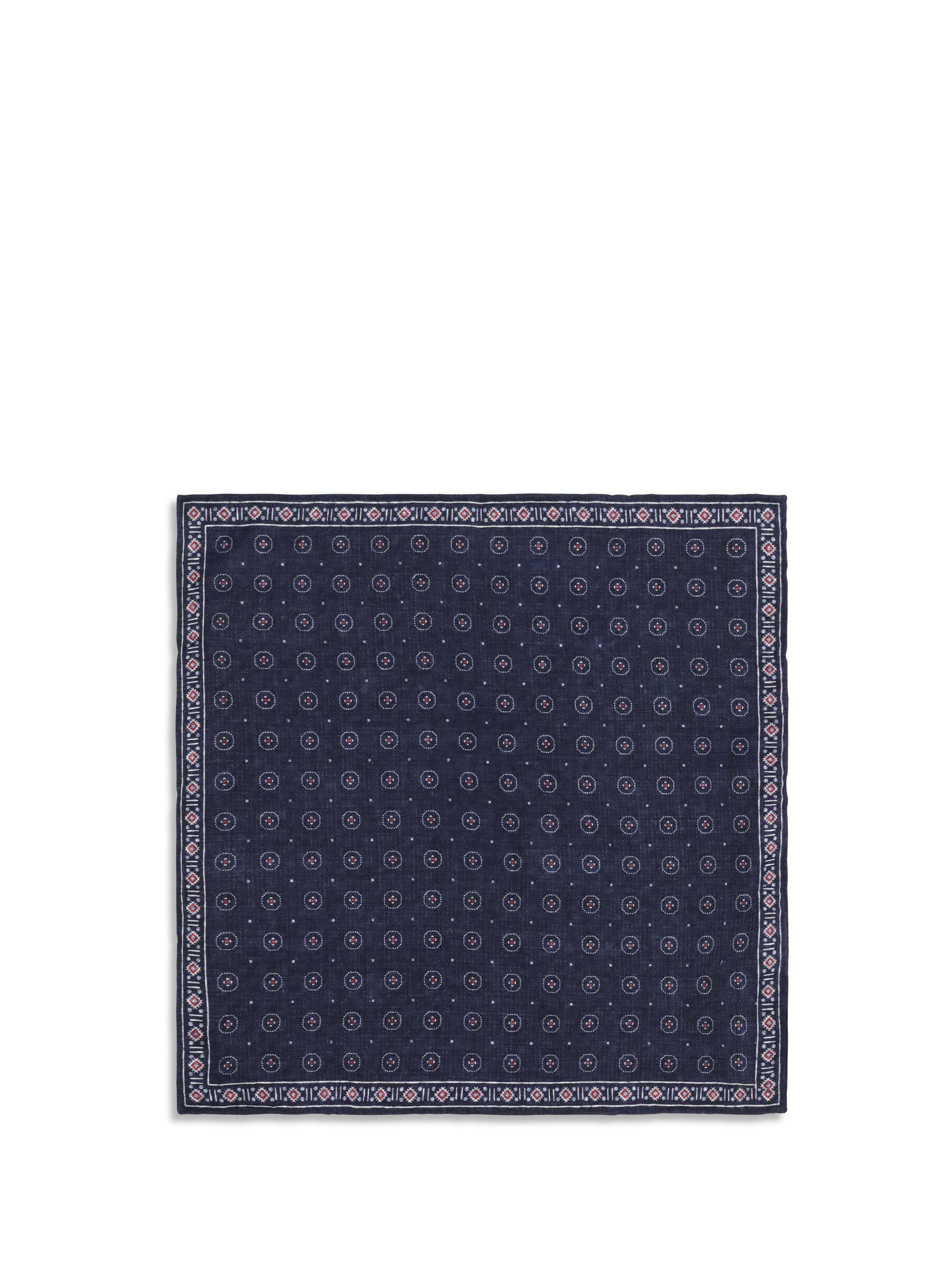 Ethnic-patterned silk Pocket Square