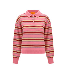College striped Polo Sweater