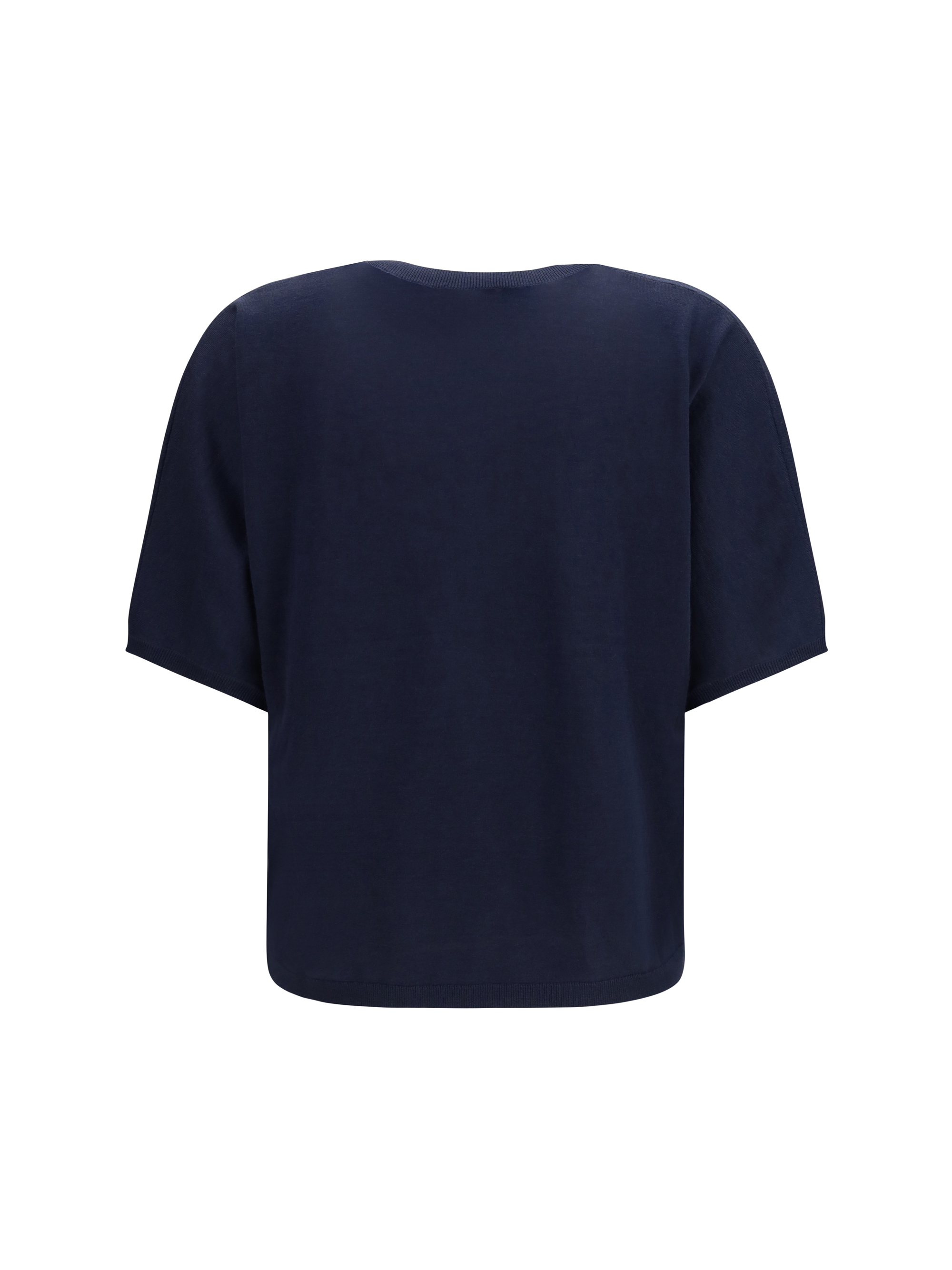 Short-sleeve cashmere and silk Sweater