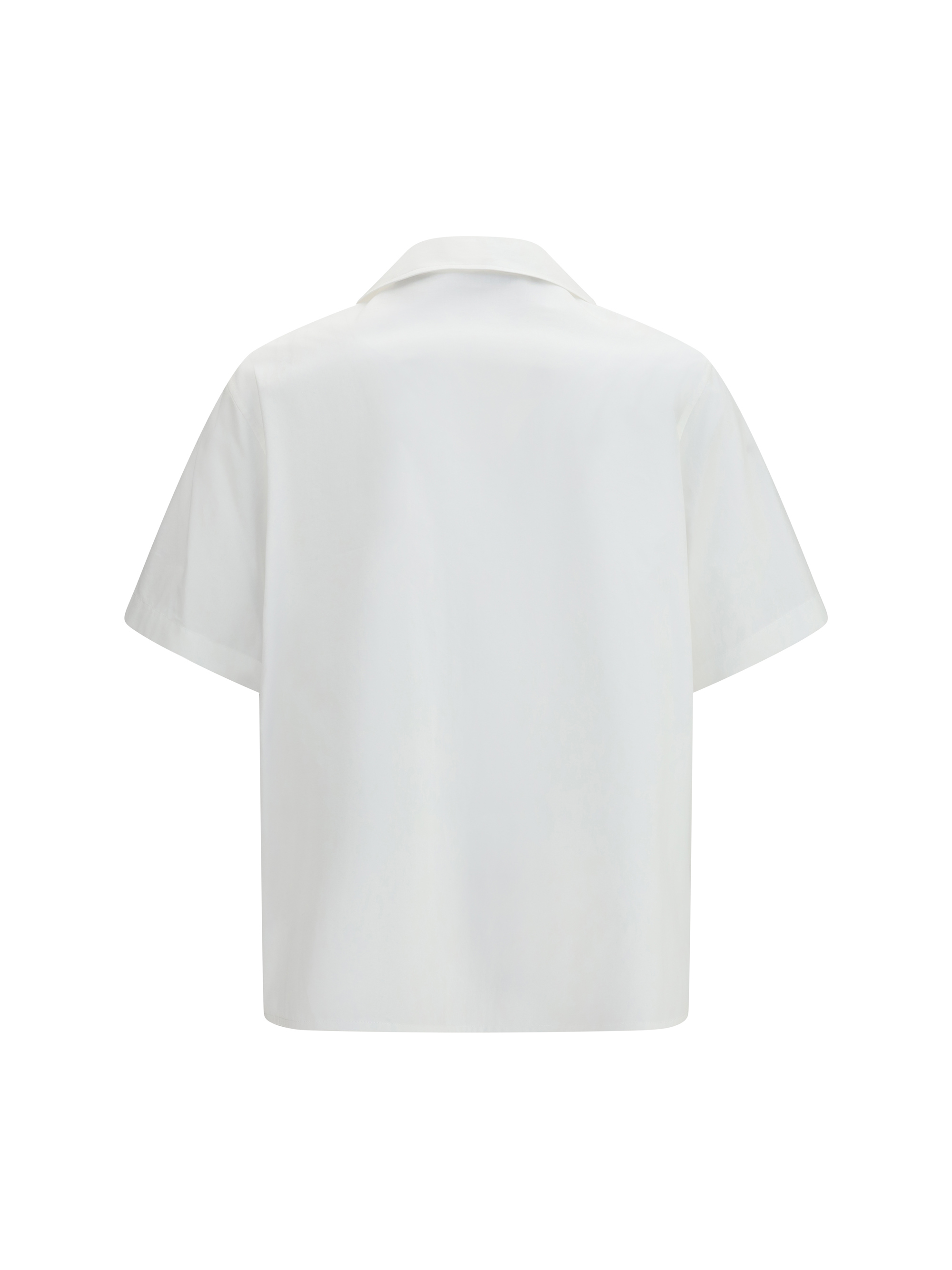 Cotton poplin bowling Shirt with VGold