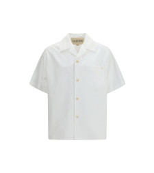 Cotton poplin bowling Shirt with VGold