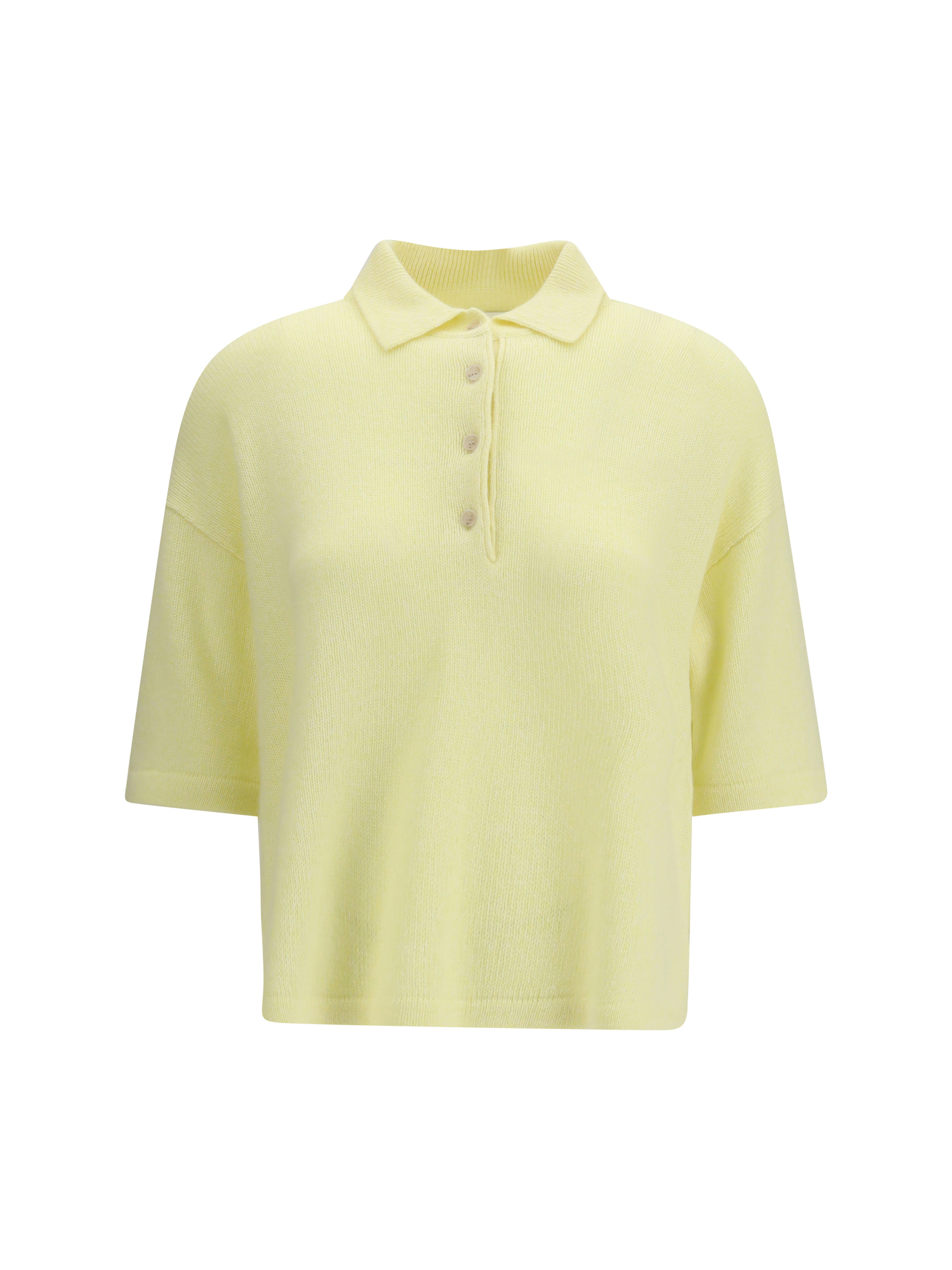 Short-sleeve polo neck Sweater