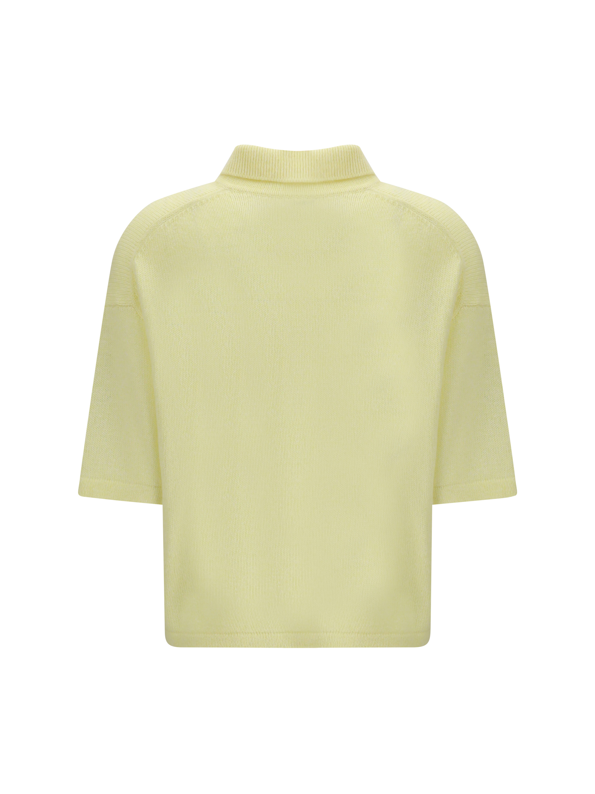 Short-sleeve polo neck Sweater