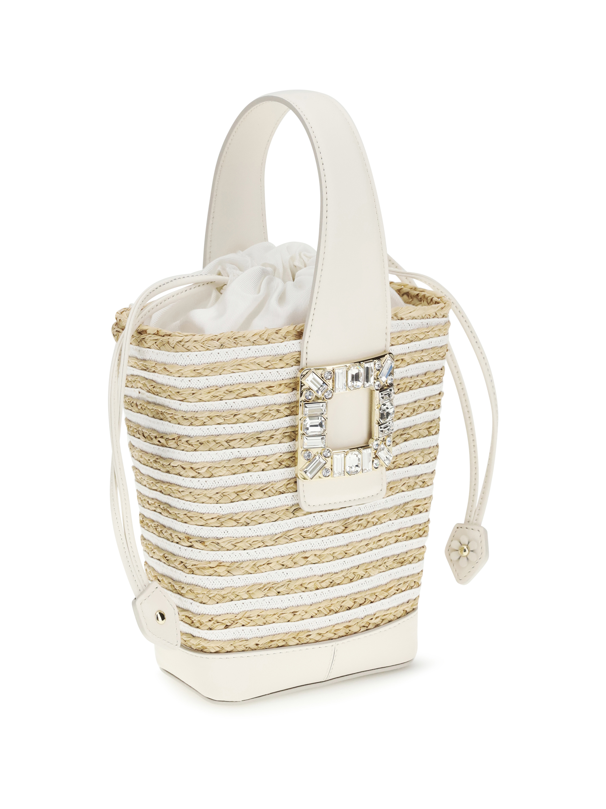 Mini Viv' Skate Bucket Bag in raffia