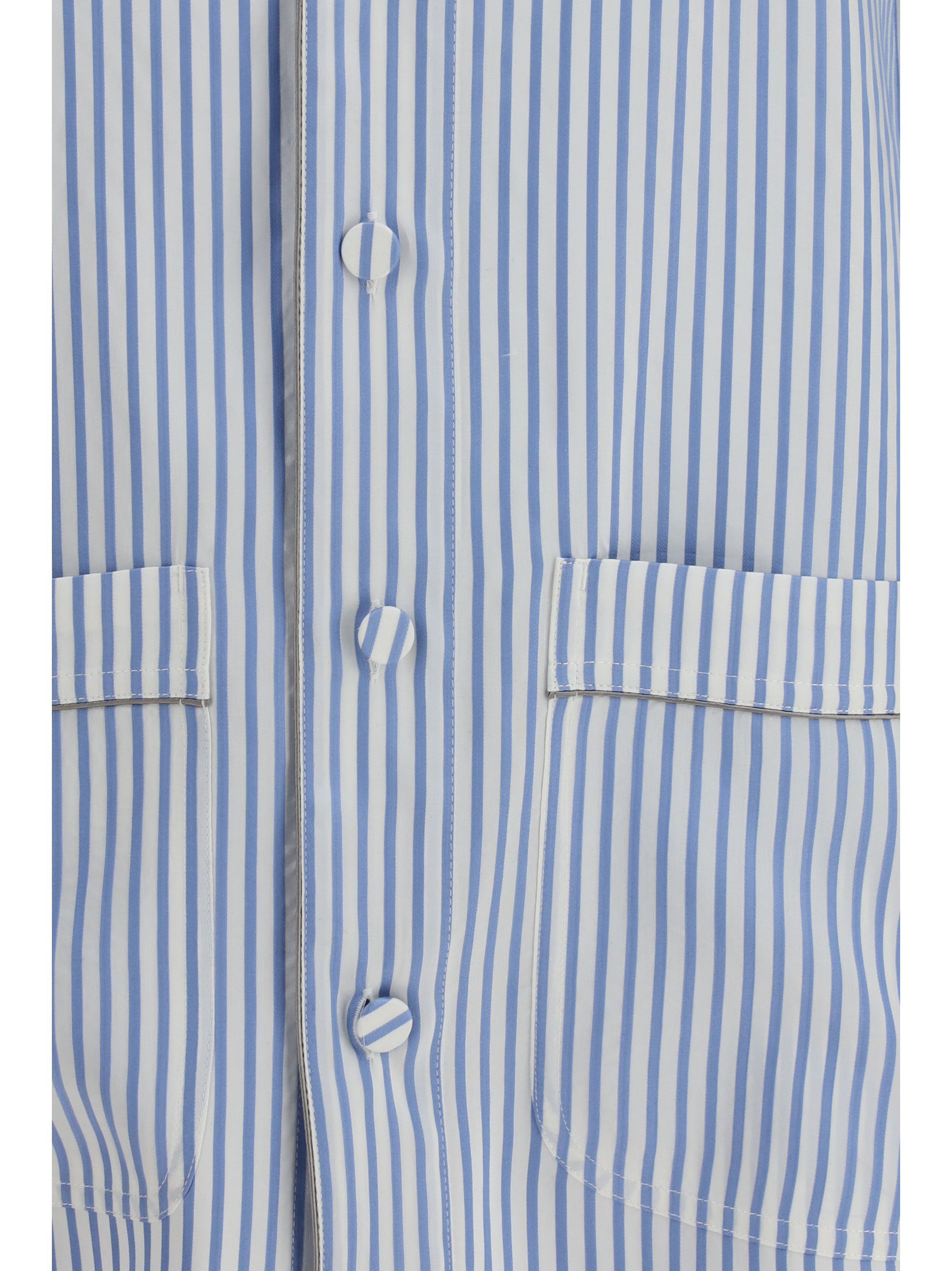 Striped Silk PJ Shirt