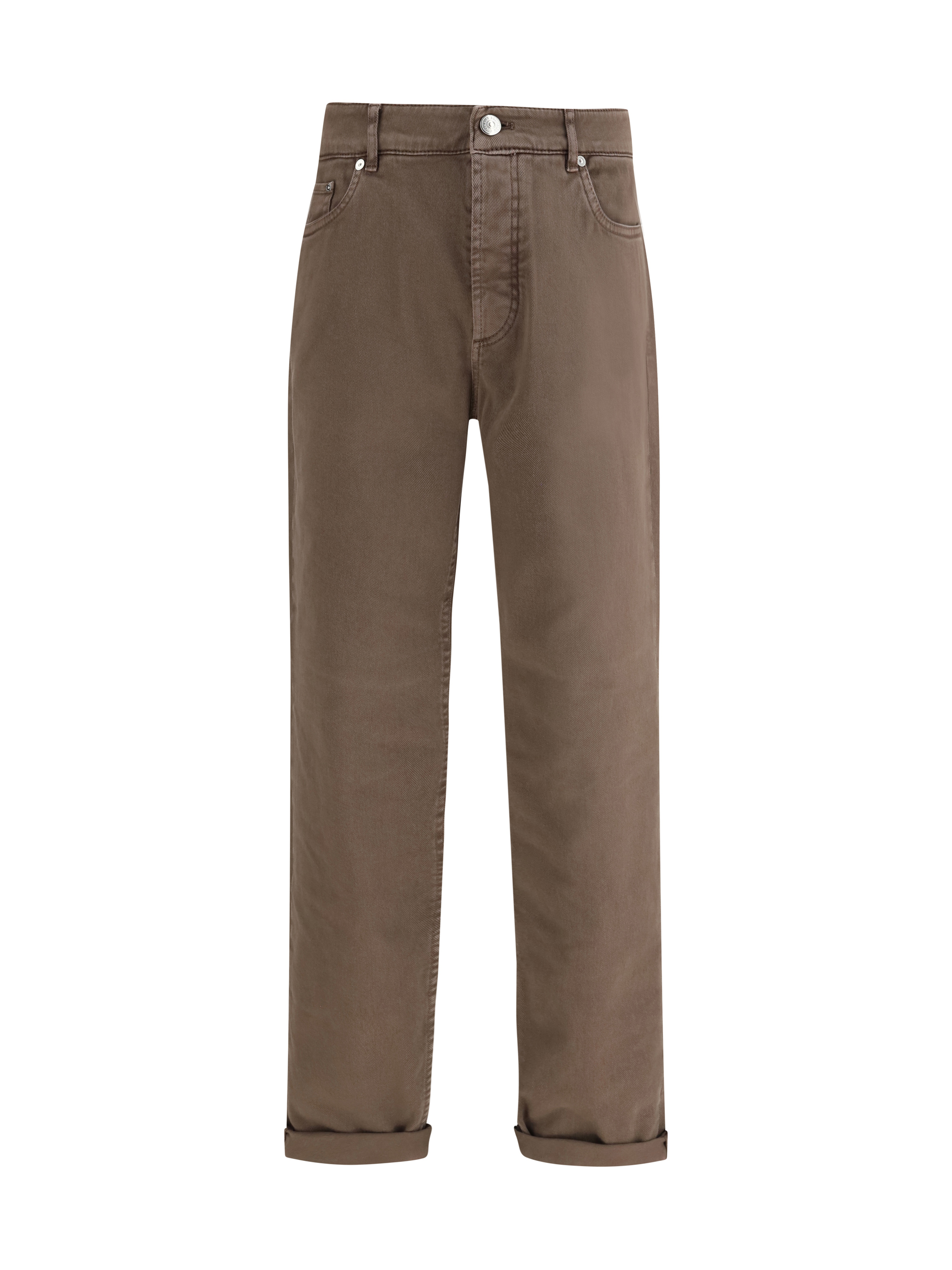 Jeans with turn-up hem