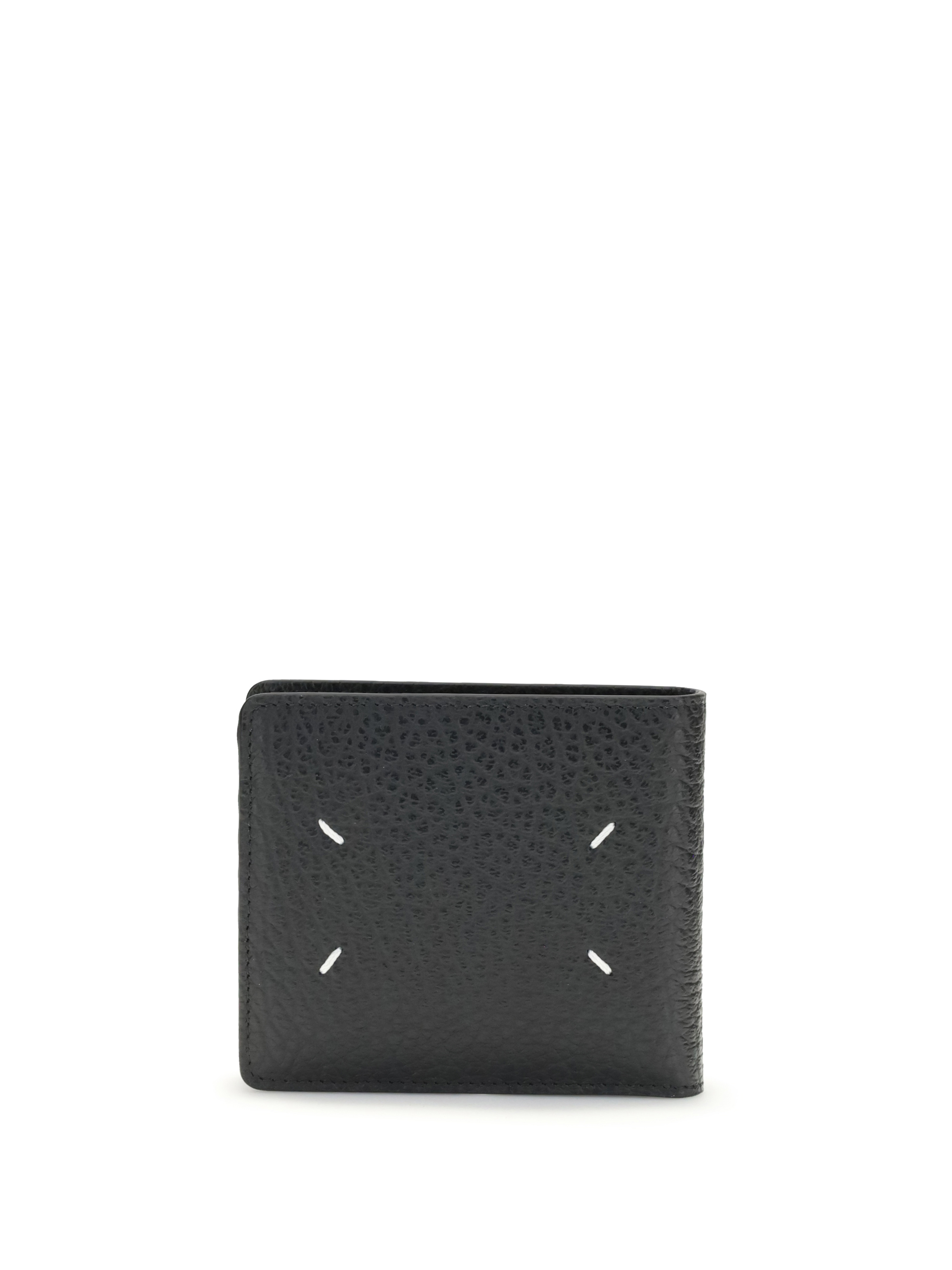 Wallet with iconic contrast stitched