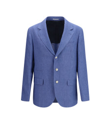 Deconstructed single-breasted Jacket in mélange linen