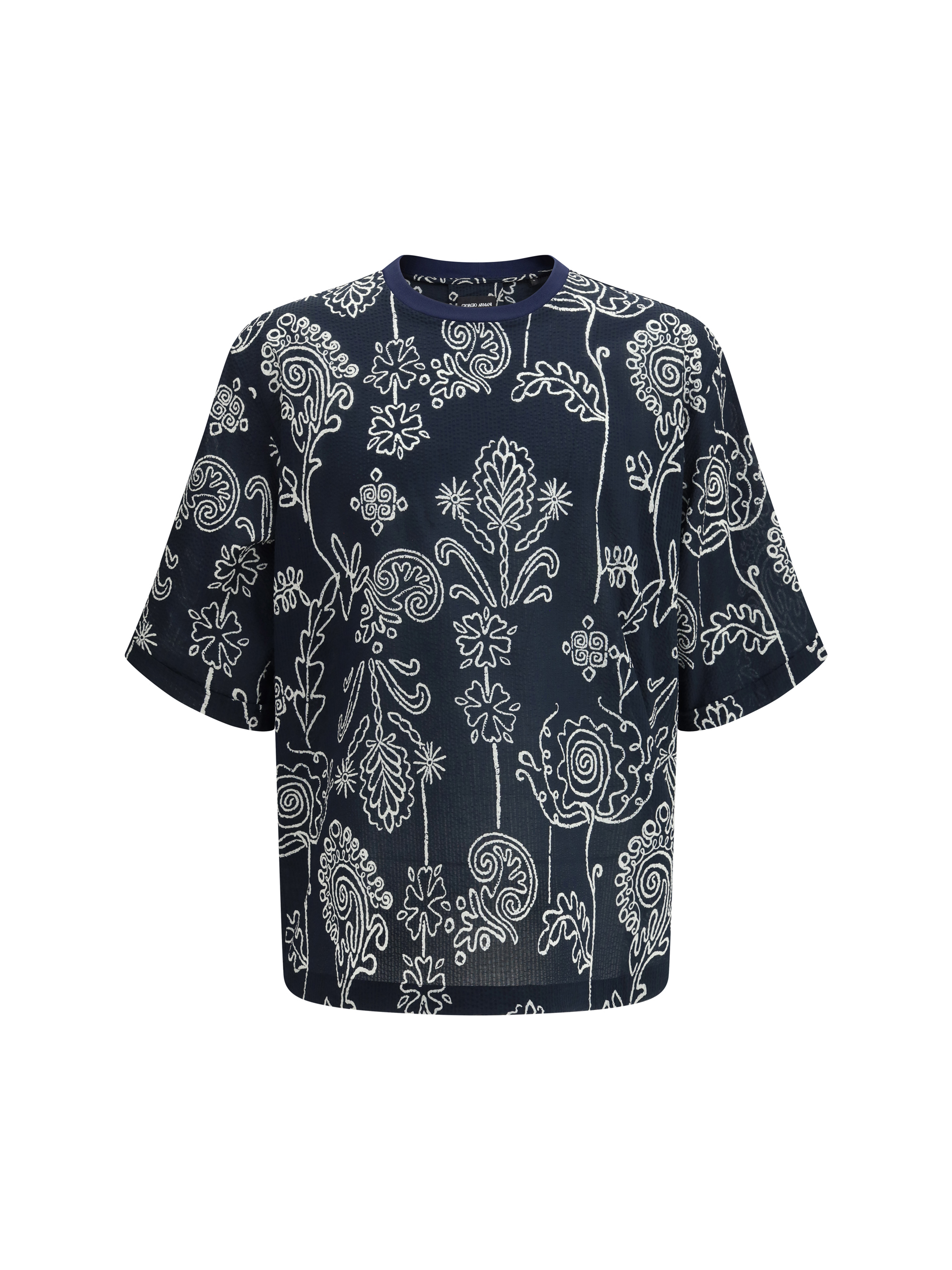 Cotton T-shirt with all over pattern