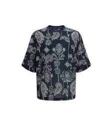 Cotton T-shirt with all over pattern