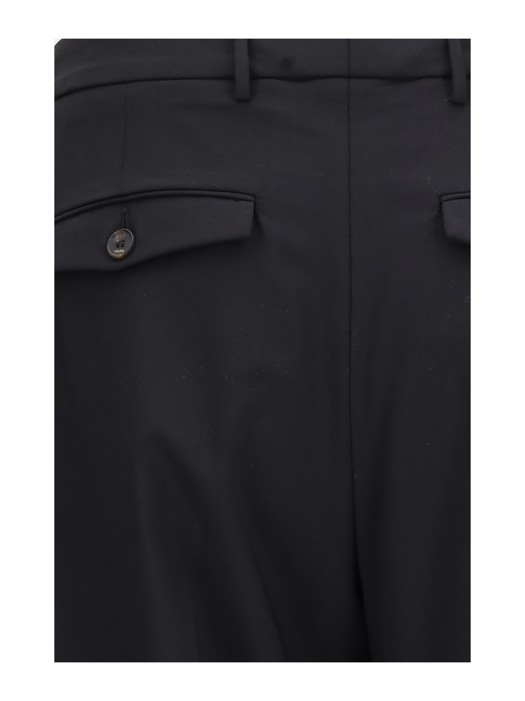 Carrot fit single pleat Pants in virgin wool