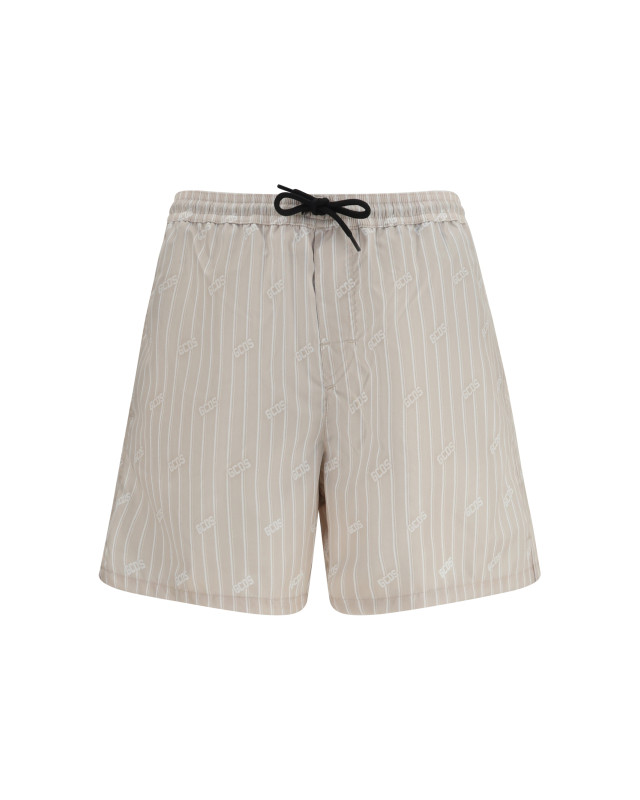 Striped all-over logo swim Shorts
