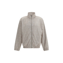 Pinstriped Track Jacket with all-over logo