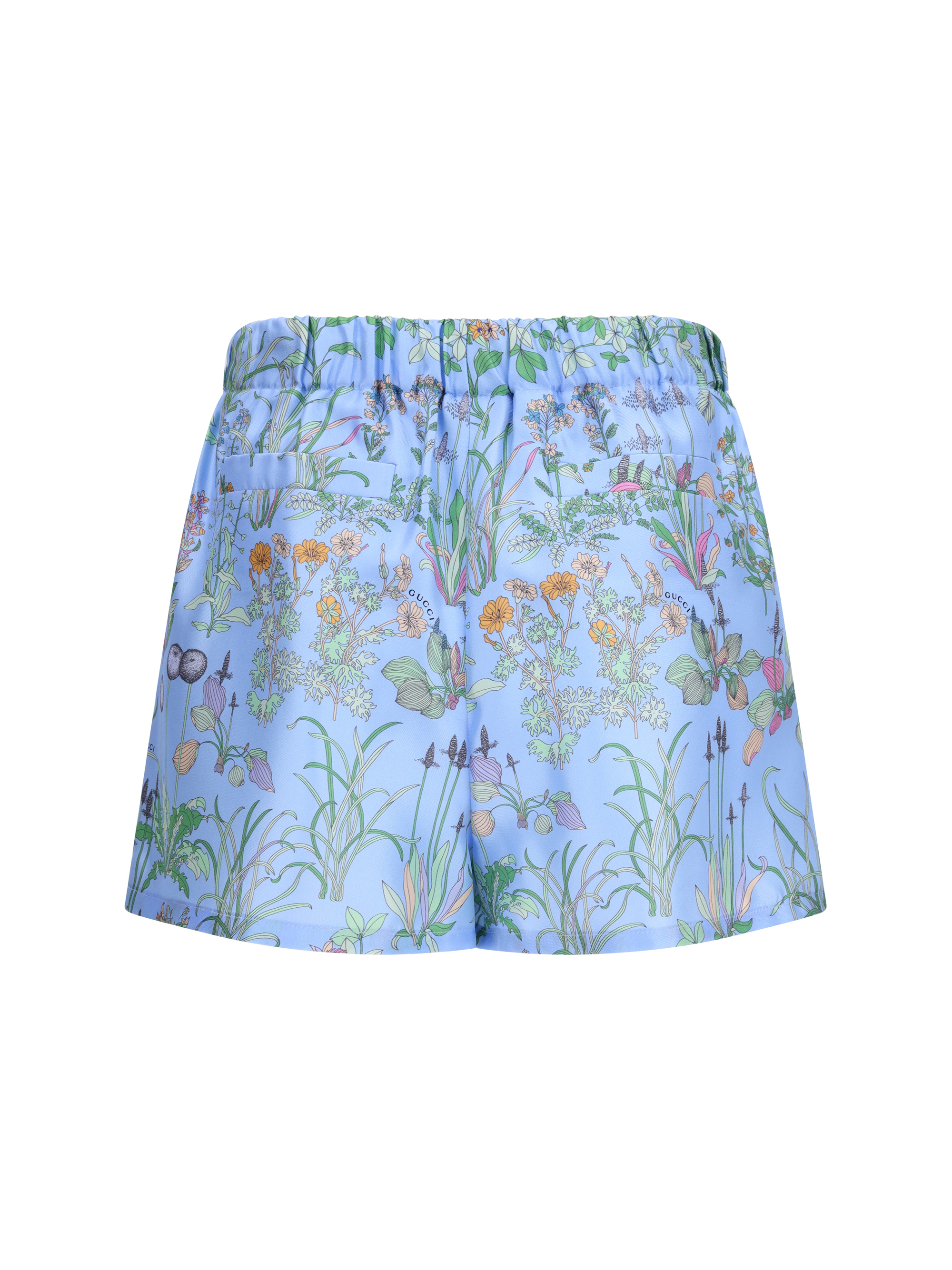 Printed silk twill Shorts