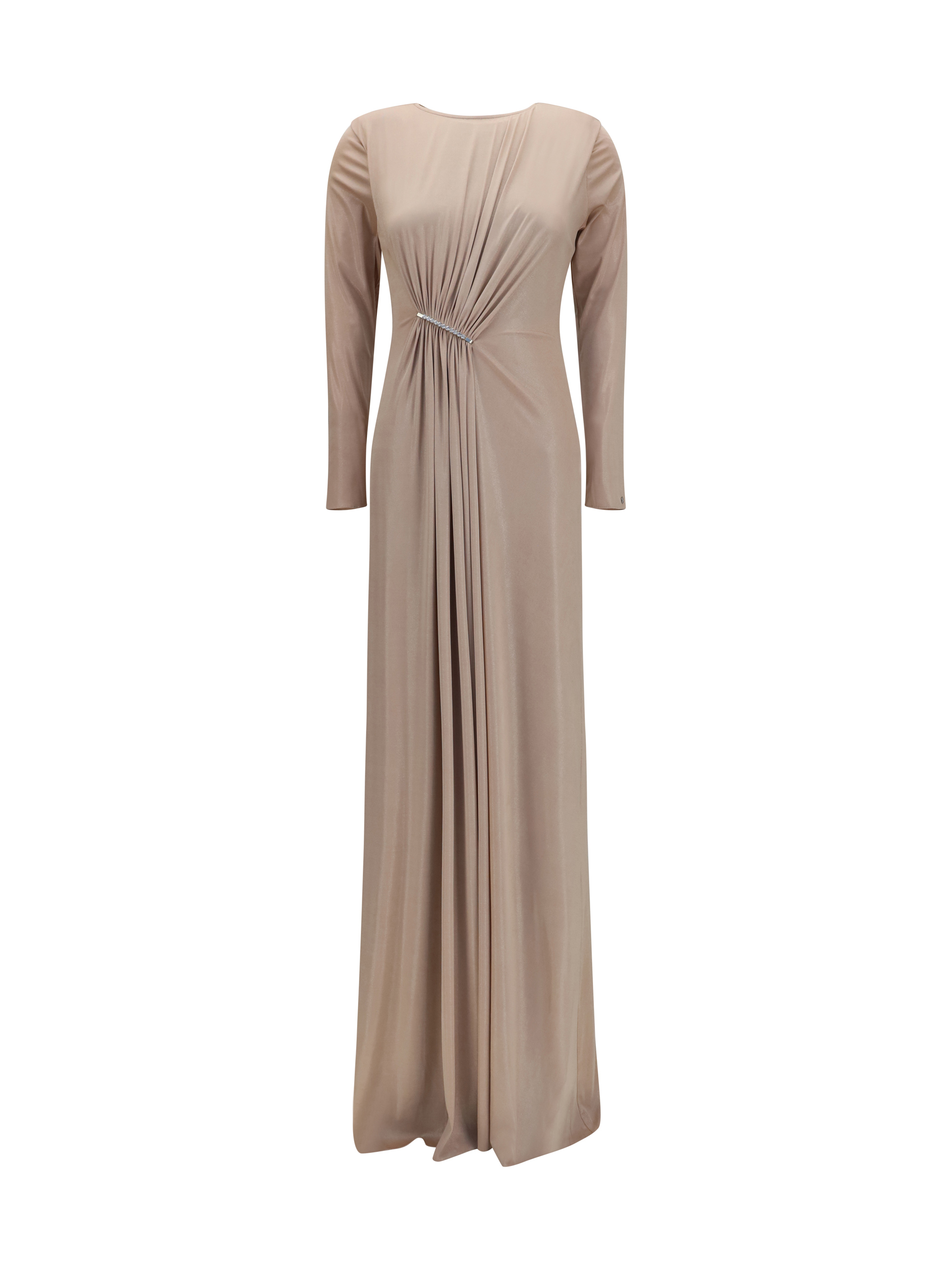 Long chiffon Dress with crystal detail