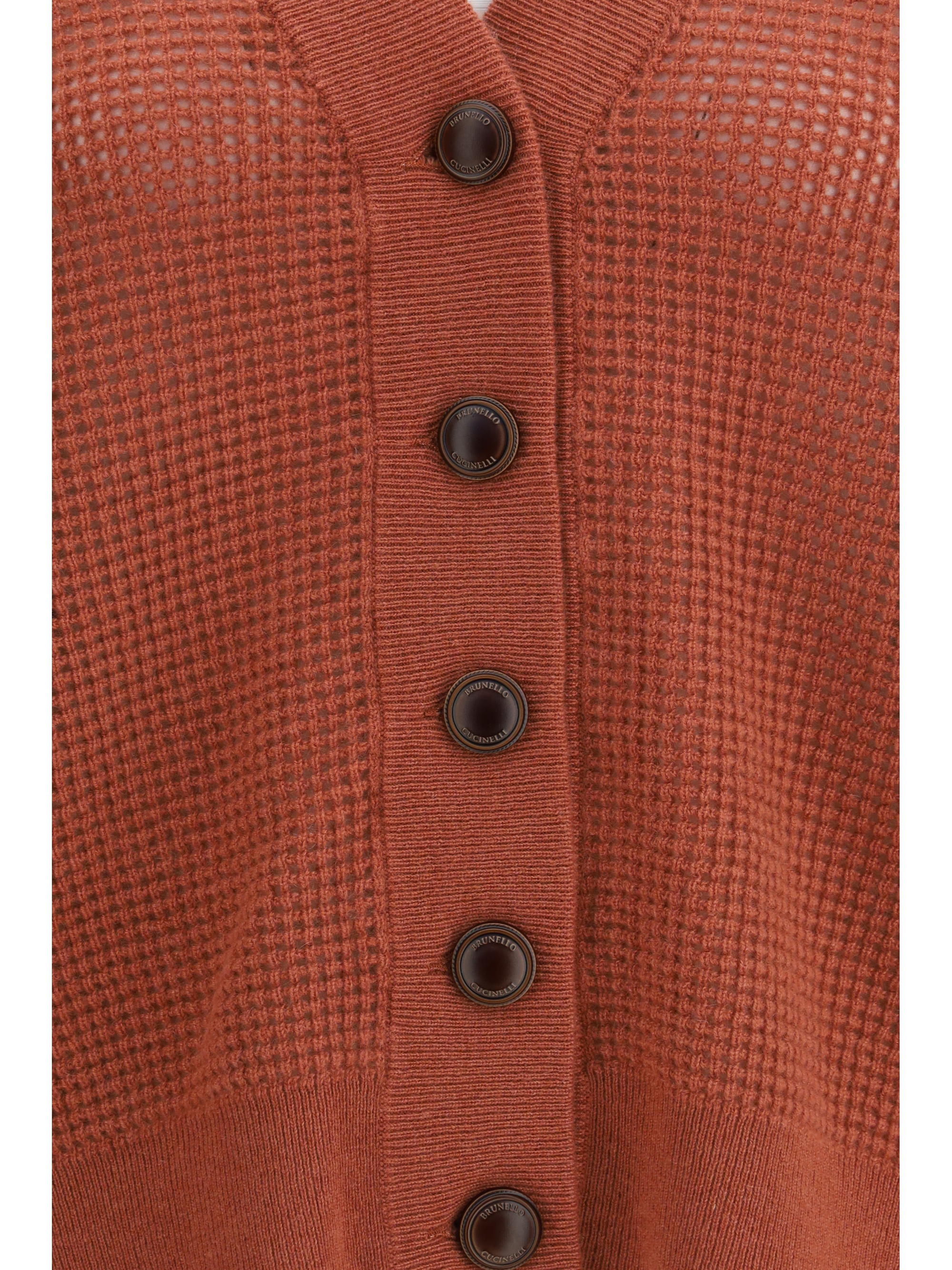 Cardigan in cashmere with V-neck