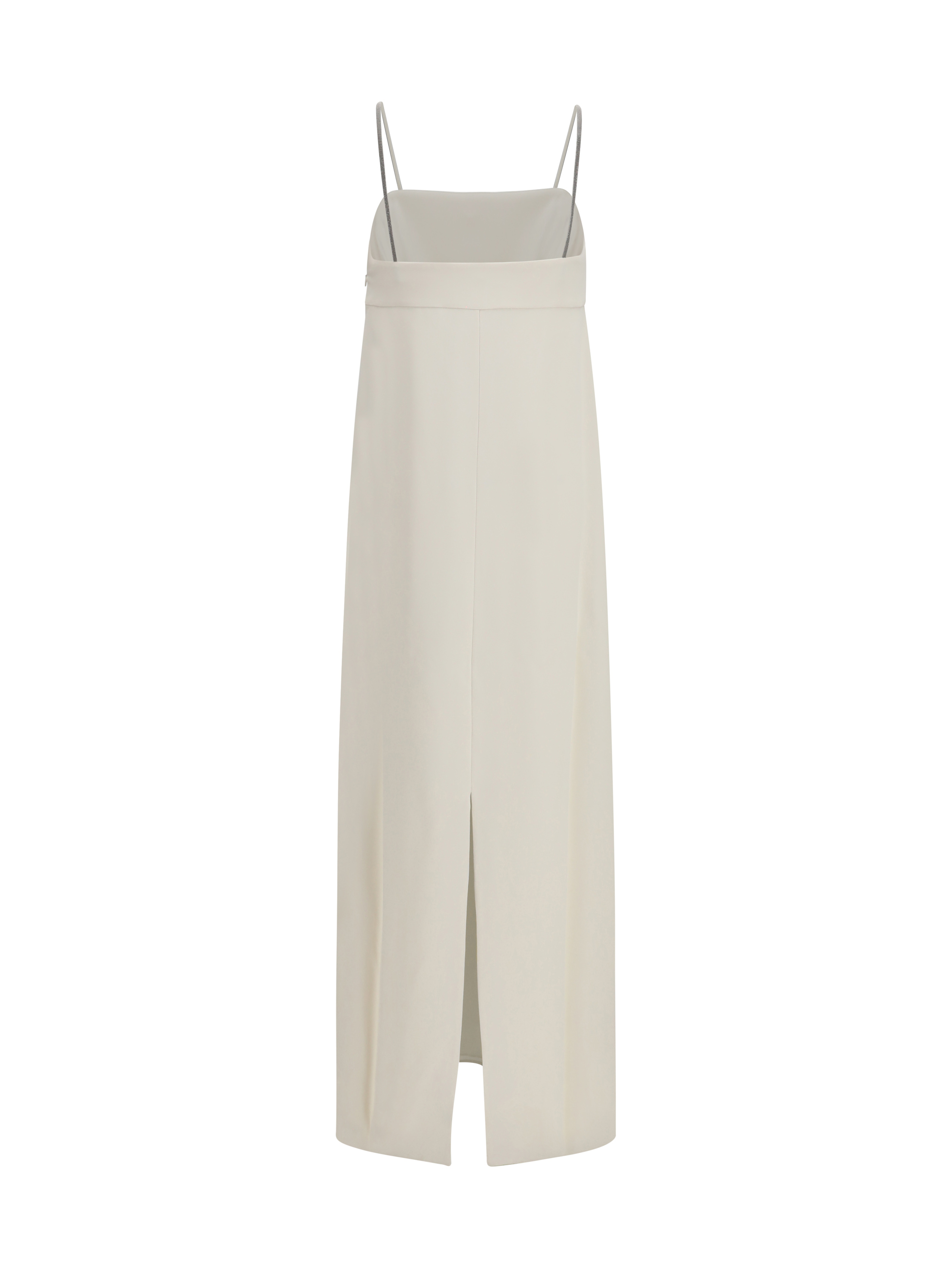 Long silk Dress with monili chain